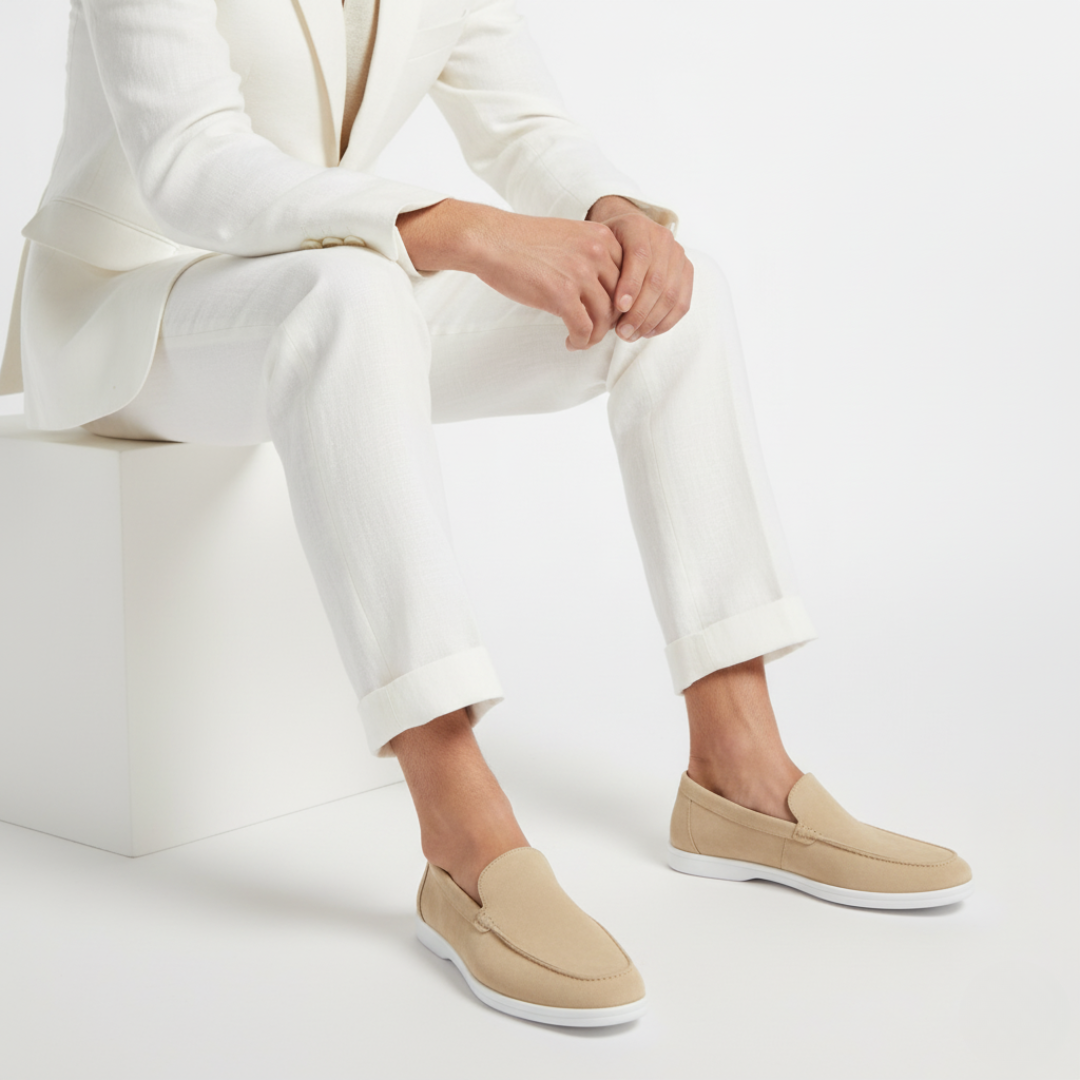 Suede Loafers Beige